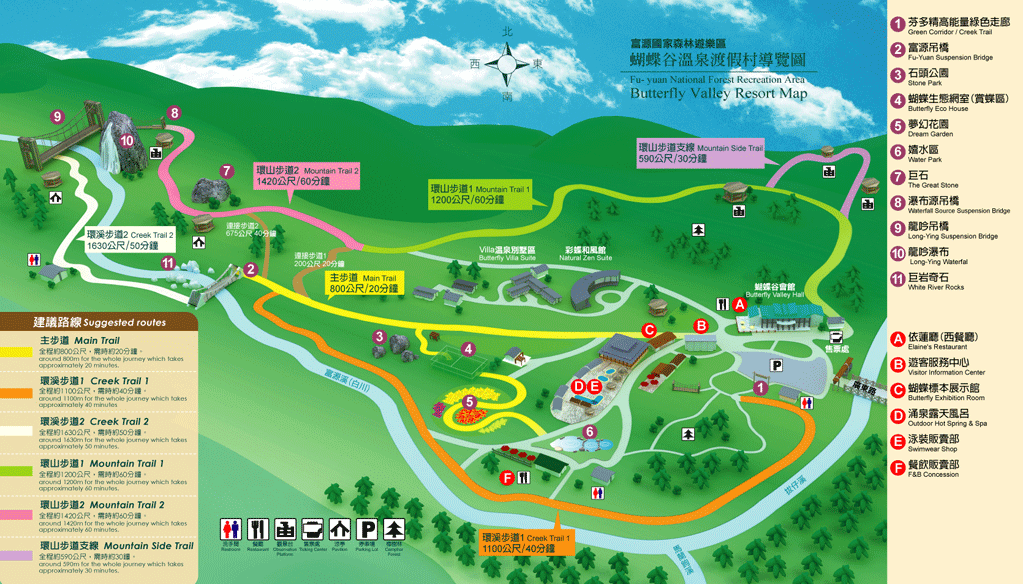 Butterfily Valley Resort Map